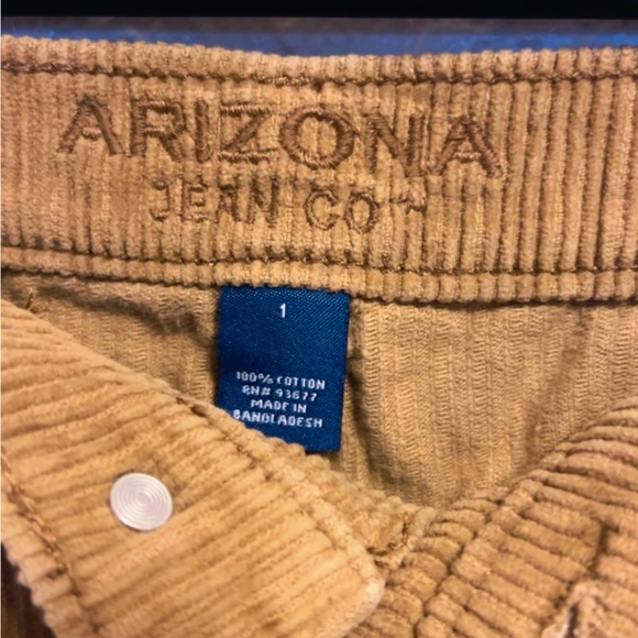 Vintage Arizona Jeans Corduroy Mini Sz 1 Skirt Y2K Retro Classic - Picture 3 of 5